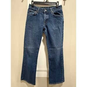 Lucky Brand Jeans Women's 4/27 Easy Rider Mid Wash Blue Mid-Rise Button Fly